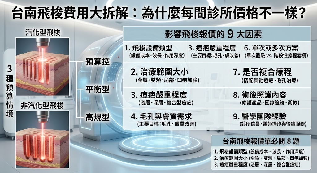 台南飛梭費用怎麼算？療程價格、影響因素與診所報價比較